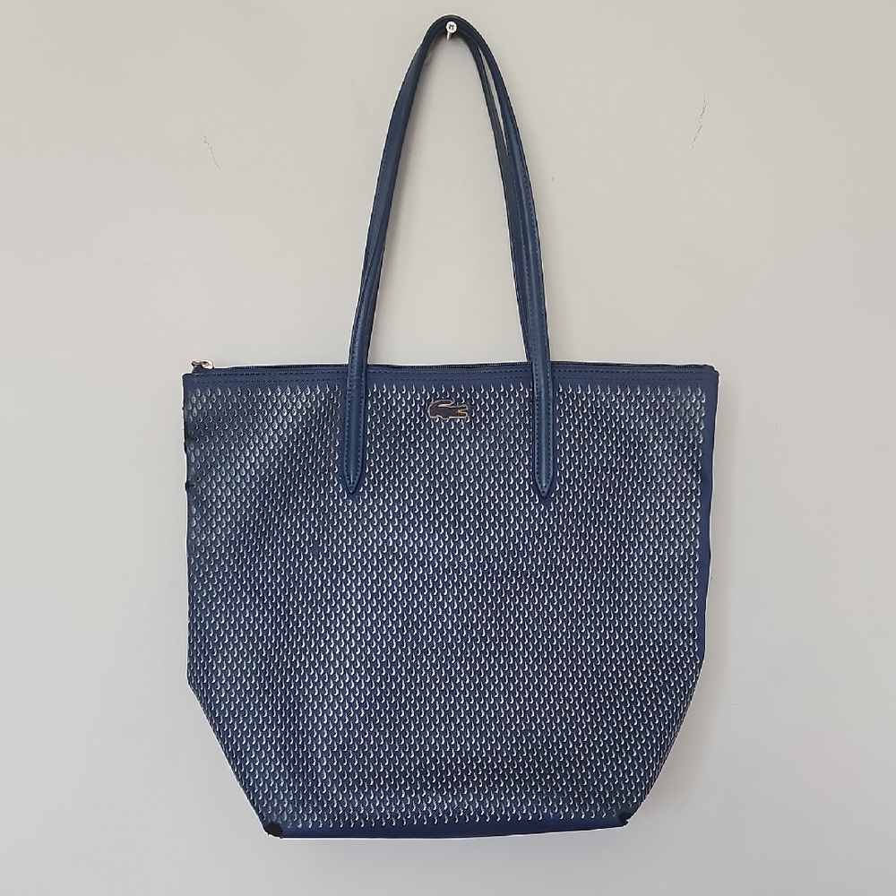 Lacoste Elegant Blue Large Capacity Tote Bag